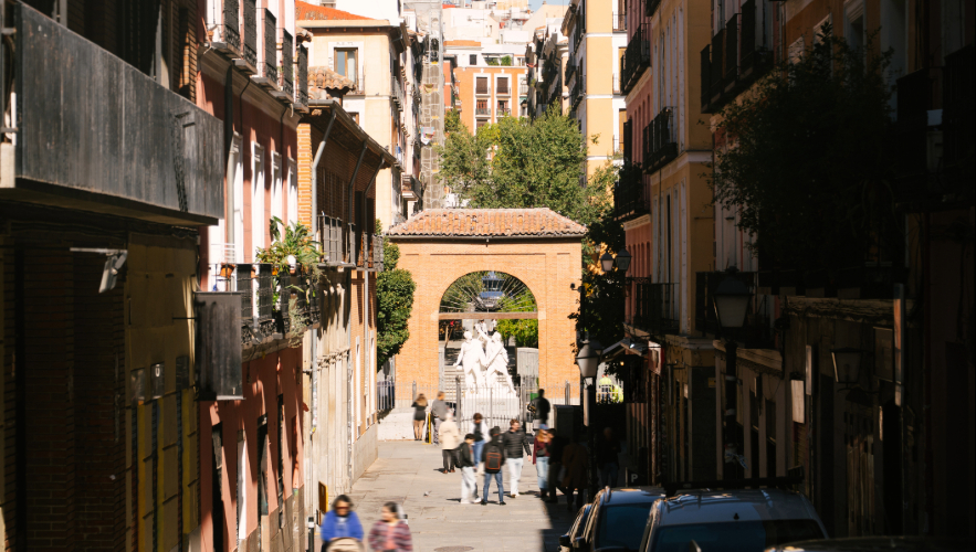 Plaza del Dos de Mayo en Malasaña, Madrid