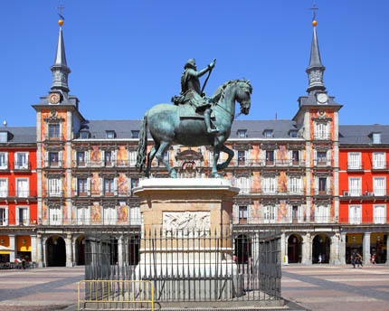 La plaza Mayor de Madrid, el escenario de la ciudad de los Austrias