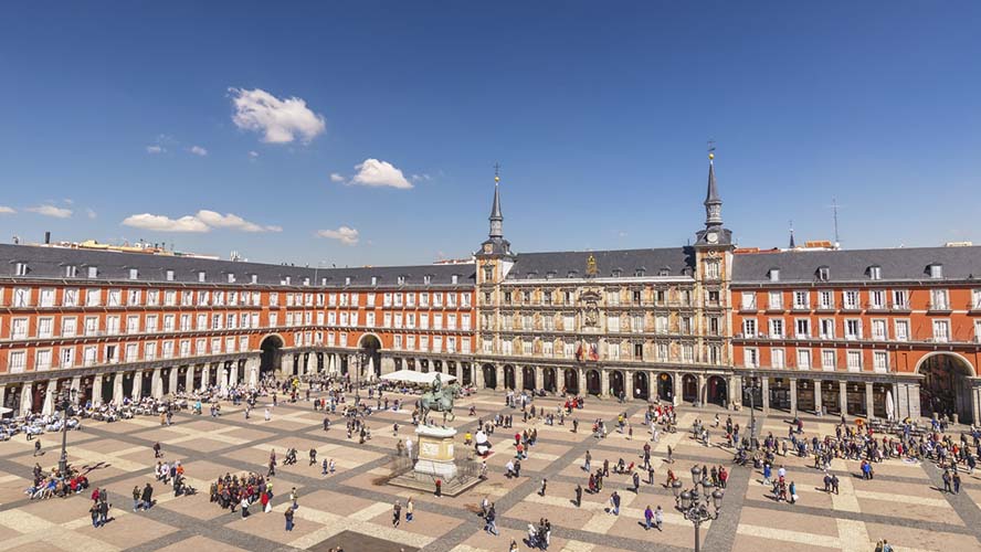 Vista general de la Plaza Mayor de Madrid