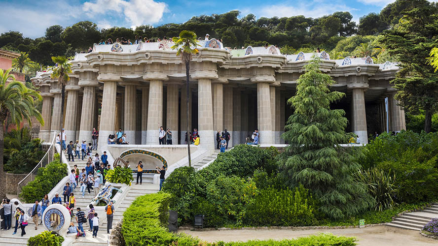 Park Güell. garden shaped by Gaudí's imagination