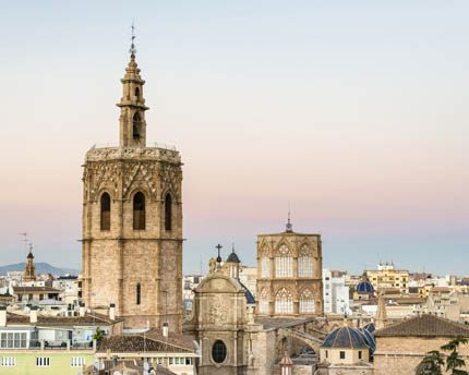 El Micalet in Valencia, the viewpoint of the Levante