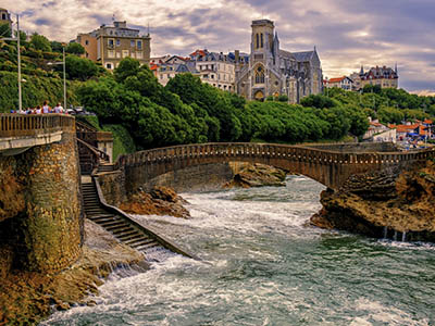 Biarritz en puesta de sol