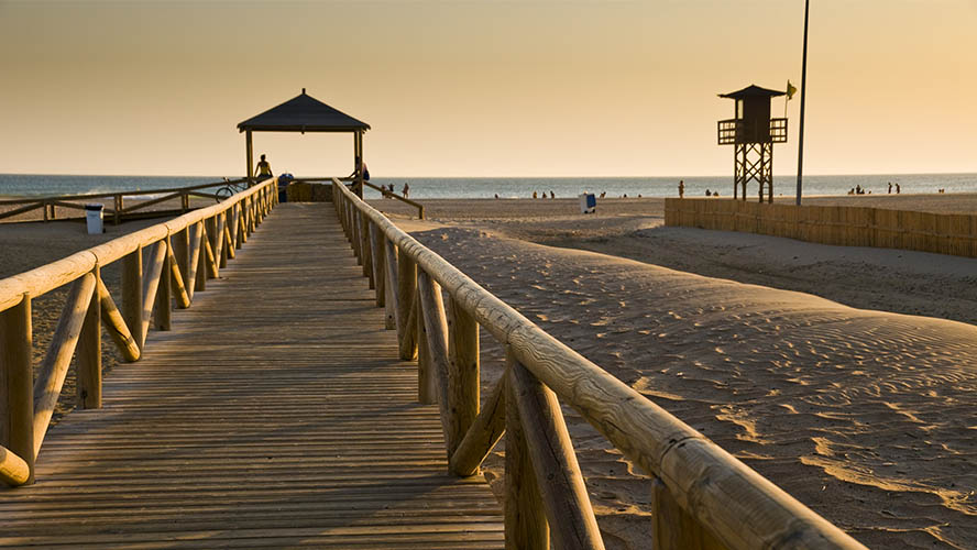 Entrada a una de las inmensas playas de Conil