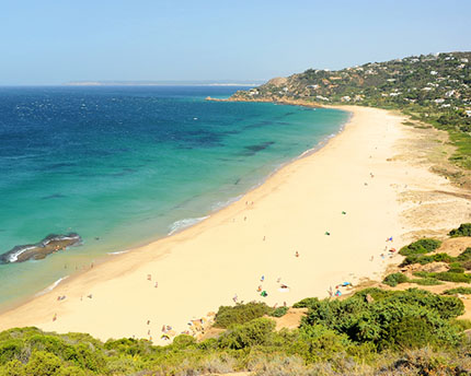 Conil de la Frontera on the Costa de la Luz, is a seaside resort on the Atlantic coast in Cadiz province, Andalucia, with stunning white sand beaches