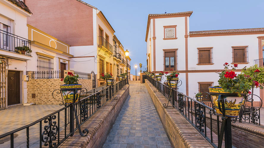 Barrio ingles en Huelva, Andalucía, España English district in