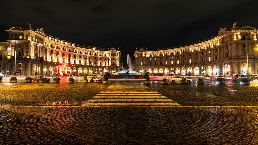 Plaza de la República en Roma