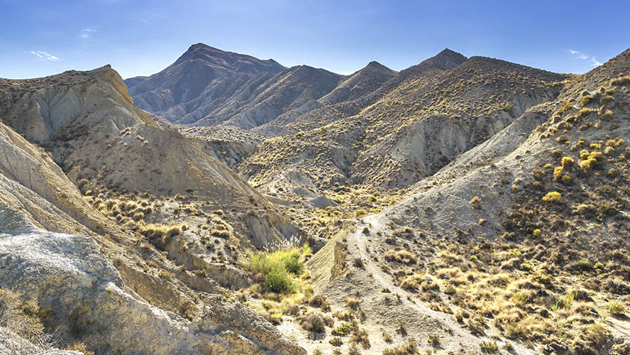 Paisaje característico del Desierto de Tabernas