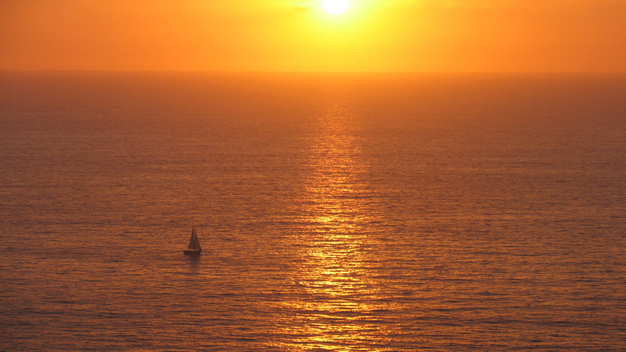 puesta de sol en Isla Cristina