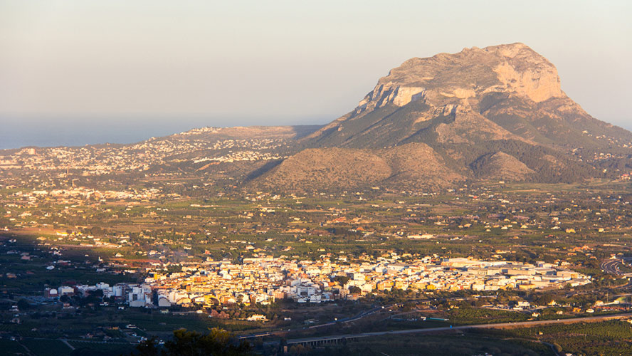 Ondara y Denia desde la Montaña Segaria