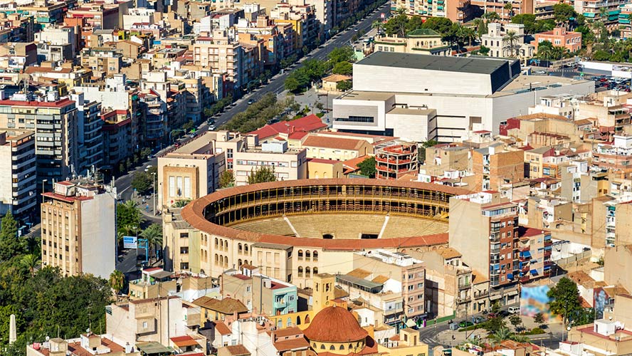 Vista aérea de la Plaza de Alicante
