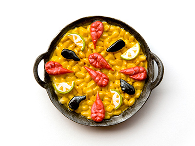 Imán con forma de paella