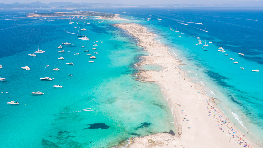 vista aérea de Formentera