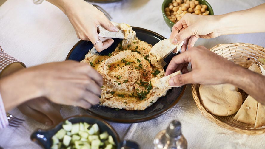 Tradicional hummus de garbanzos