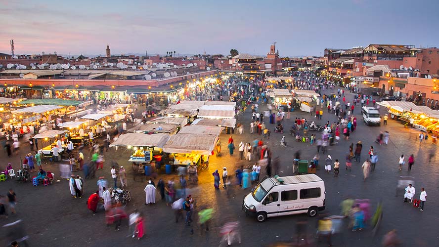 Puestos en la Plaza Jemaa Fna