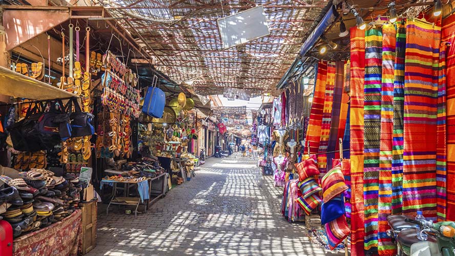 Calles del zoco de Marrakech