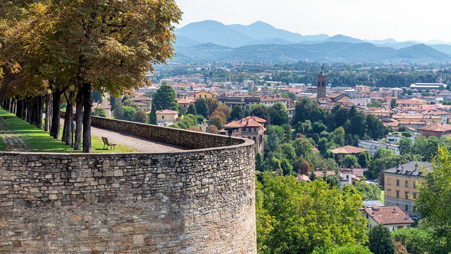 Vistas de la ciudad de Bergamo