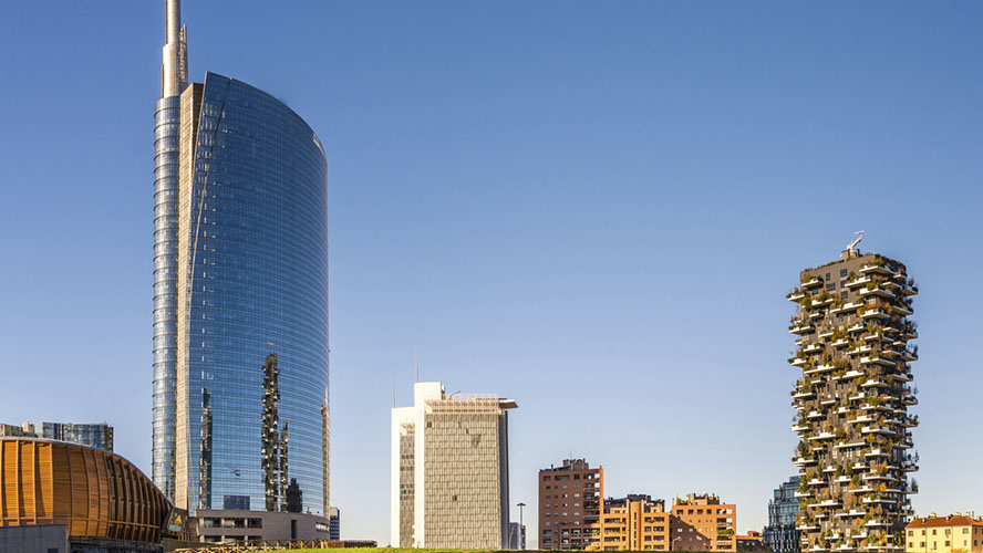 El Bosco Verticale en el entorno de Porta Garibaldi