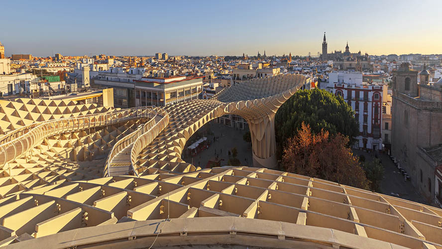 Vistas desde el Metropol Parasol de Sevilla