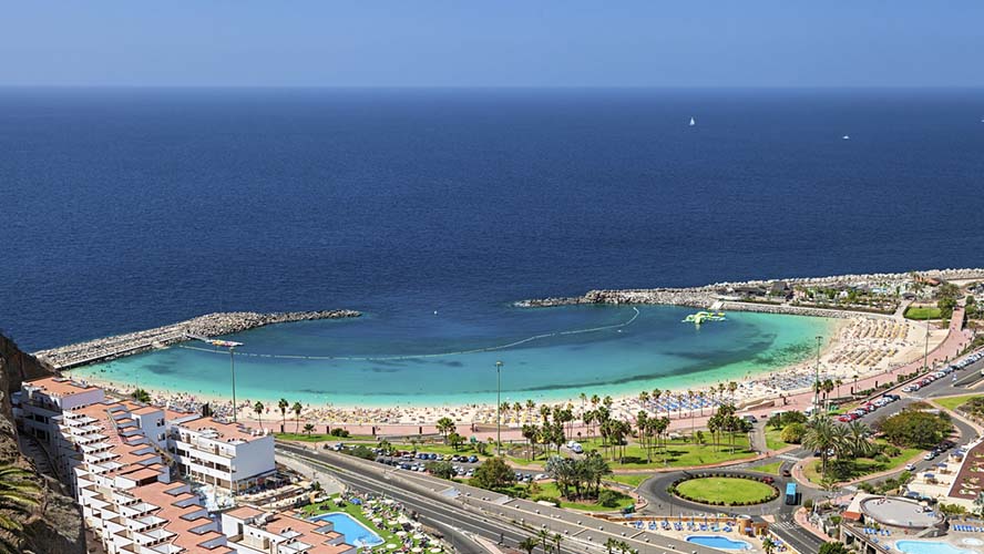 Vista general de la Playa de Amadores