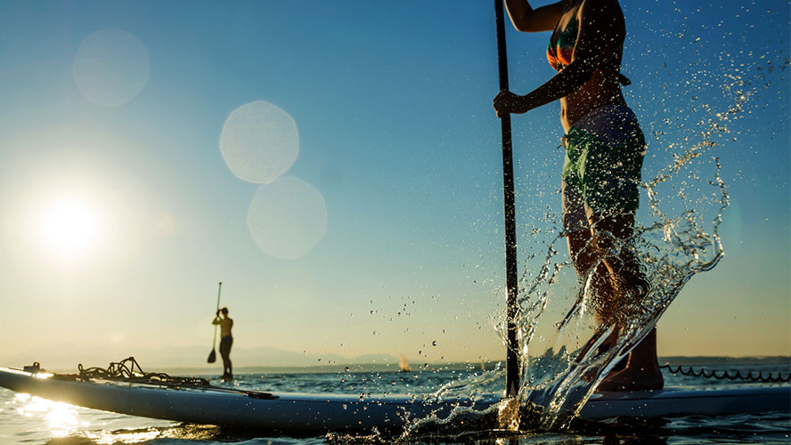 paddle-board