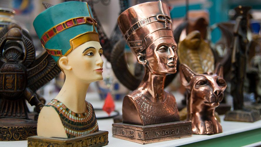 Pharaoh figures in Cairo