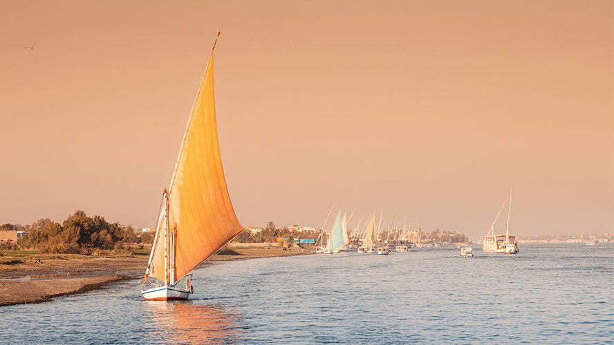 A felucca cruise at sunset