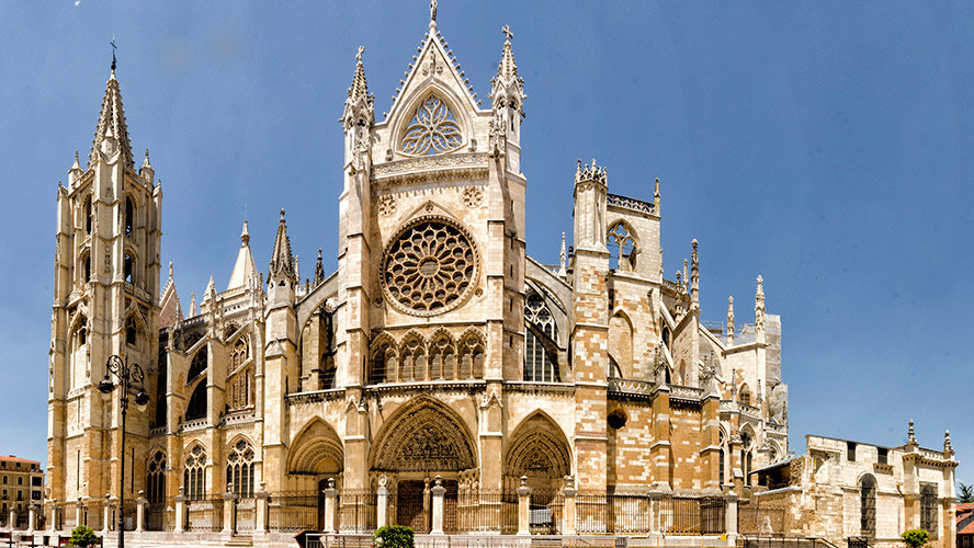 Leon Cathedral Santa Maria De Leon Cathedral Hi Res Stock Photography