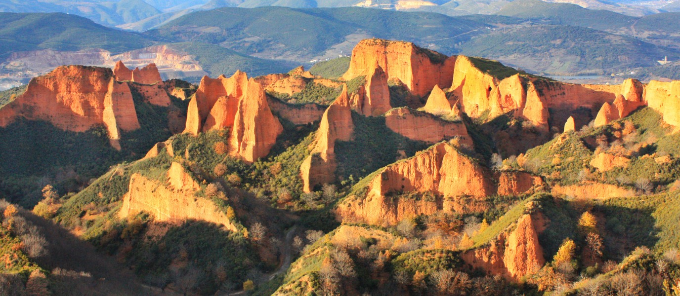 Las Médulas natural monument, a Martian landscape in León