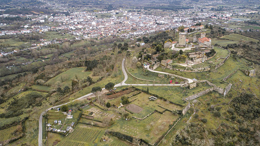 Vista aérea del Castillo de Monterrei
